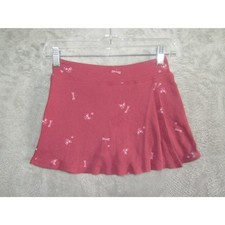 VTG Y2K OshKosh B'gosh Girls Skort Shorts Pink Floral Bow Print Size 10A