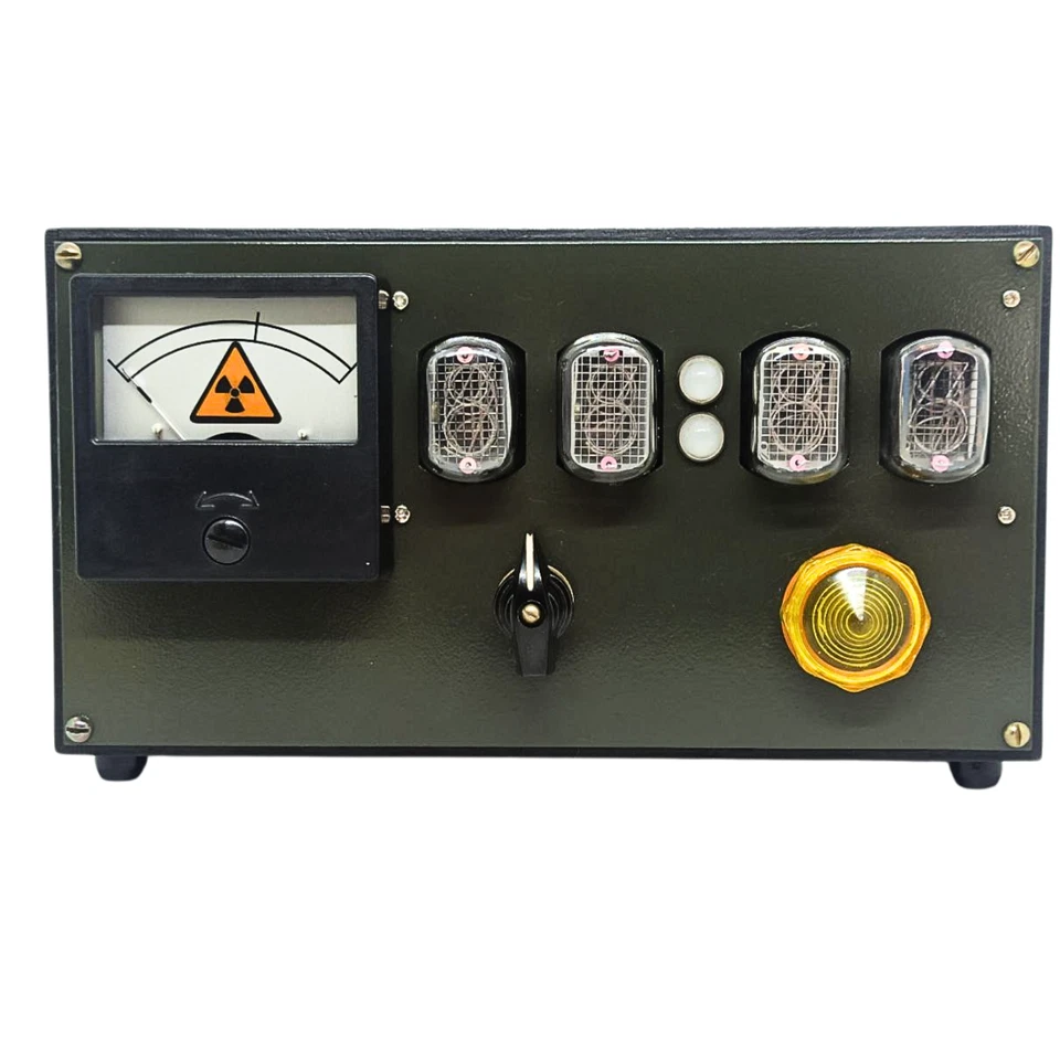 Metro 2033 Juego Nixie Tubo Reloj de Mesa con IN-12 Tubos Steampunk - Apocalipsis Foto 2 de 4