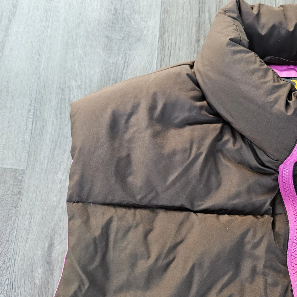 Browning женщин Sz маленький пуховик жилет гуся коричневый розовый - Изображение 2 из 4