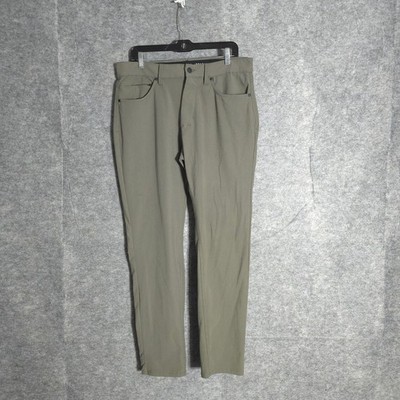 Projex Raw Tech Apparel Pants Mens 34 Khaki Straight Fit Anti Slip Office Wear
