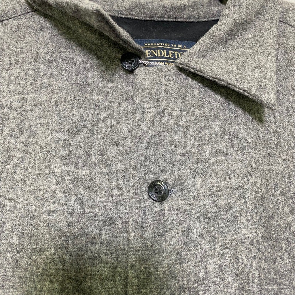 Pendleton Mens Medium Gray 100% Wool Button Up Sh… - image 6