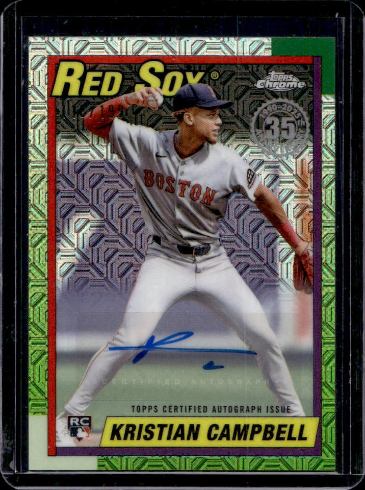 2025 Topps Update Kristian Campbell Silver Pack 1990 Chrome Auto RC Rookie #/299