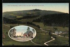 AK Auersberg, Gasthaus Auersberghaus, vom Tale der kleinen Bockau aus 