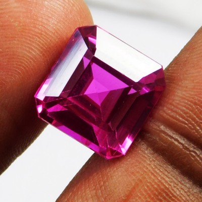 Natürliches Pink Ruby 16.40 Ct Radiant IGL zertifiziert Flawless Lose Edelstein