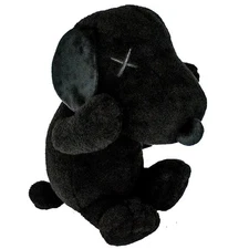 Uniqlo Kaws x Peanuts SNOOPY Black Plush Toy.  11"