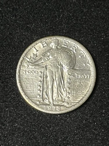 1918 d standing liberty quarter Au Detail