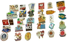 Kiwanis Inter. Lot of 30 Lapel Pins No duplicates.