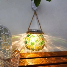 Solar Lantern Hanging Light LED Waterproof Yard Outdoor Patio Garden Yard Lamp 