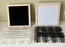 Letter Board Changeable Letters Black/White 10x10 Free Standing/Wall Mount OB