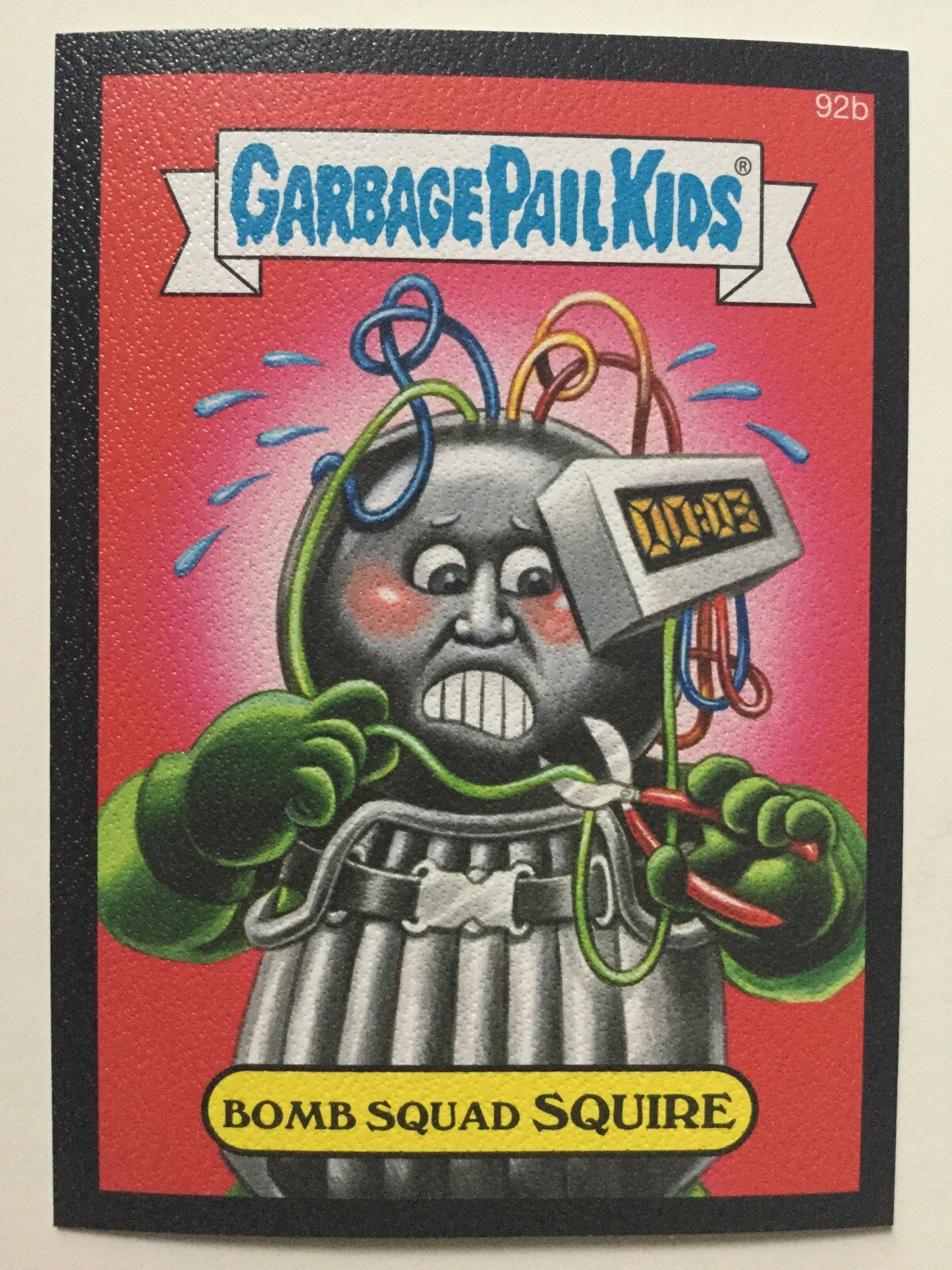 2014 Topps Garbage Pail Kids Series 2 Canvas #92b Bomb Squad Squire front