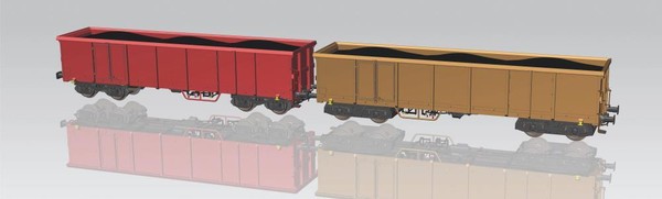 Piko 58275, 2Tlg. Set Offene GüTerwagen Mit Kohleladung, Db Ag, Neu & Ovp, H0-image