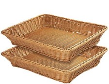 16" Fruit Baskets Wicker Bread Basket Woven Tabletop Food Fruit Vegetables Se...