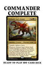 Gishath, Sun's Avatar DINOSAUR TRIBAL  Magic MTG Custom Commander Deck