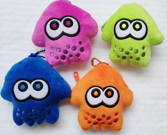 New 4colors Splatoon 2 Squid Neon Stuffed Plush toy Authentic doll key chains | eBay