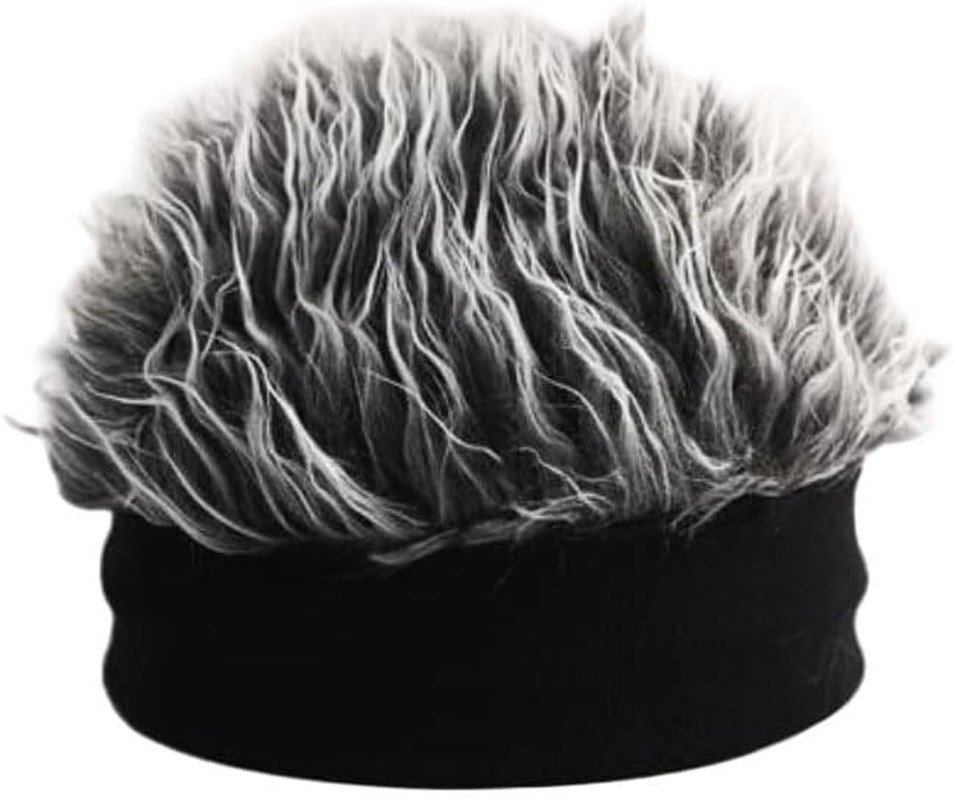 Sombreros de pelo novedosos para hombres, sombrero de peluca divertido con púas,