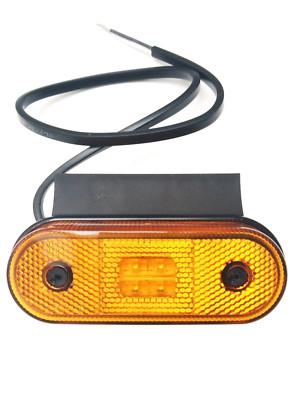LED Begrenzungsleuchte 12V 24V Umrissleuchte Gelb Anhänger LKW 120x67x18 Halter