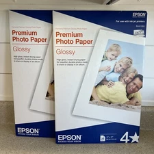2 Pack Epson S041290 B Ledger 11 X 17 Premium Glossy Photo Paper 40 Sheets NEW