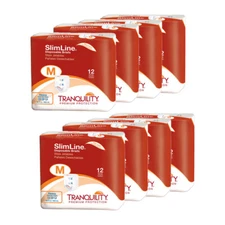 Tranquility Slimline Adult Brief Medium 32'' - 44'' Heavy Absorbency - 96/Case