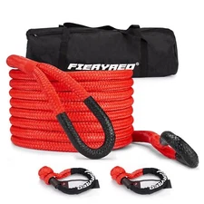 3/4” x 20FT Kinetic Recovery Rope Kit with 2 Soft Shackles 26500LBS MBS Heavy...