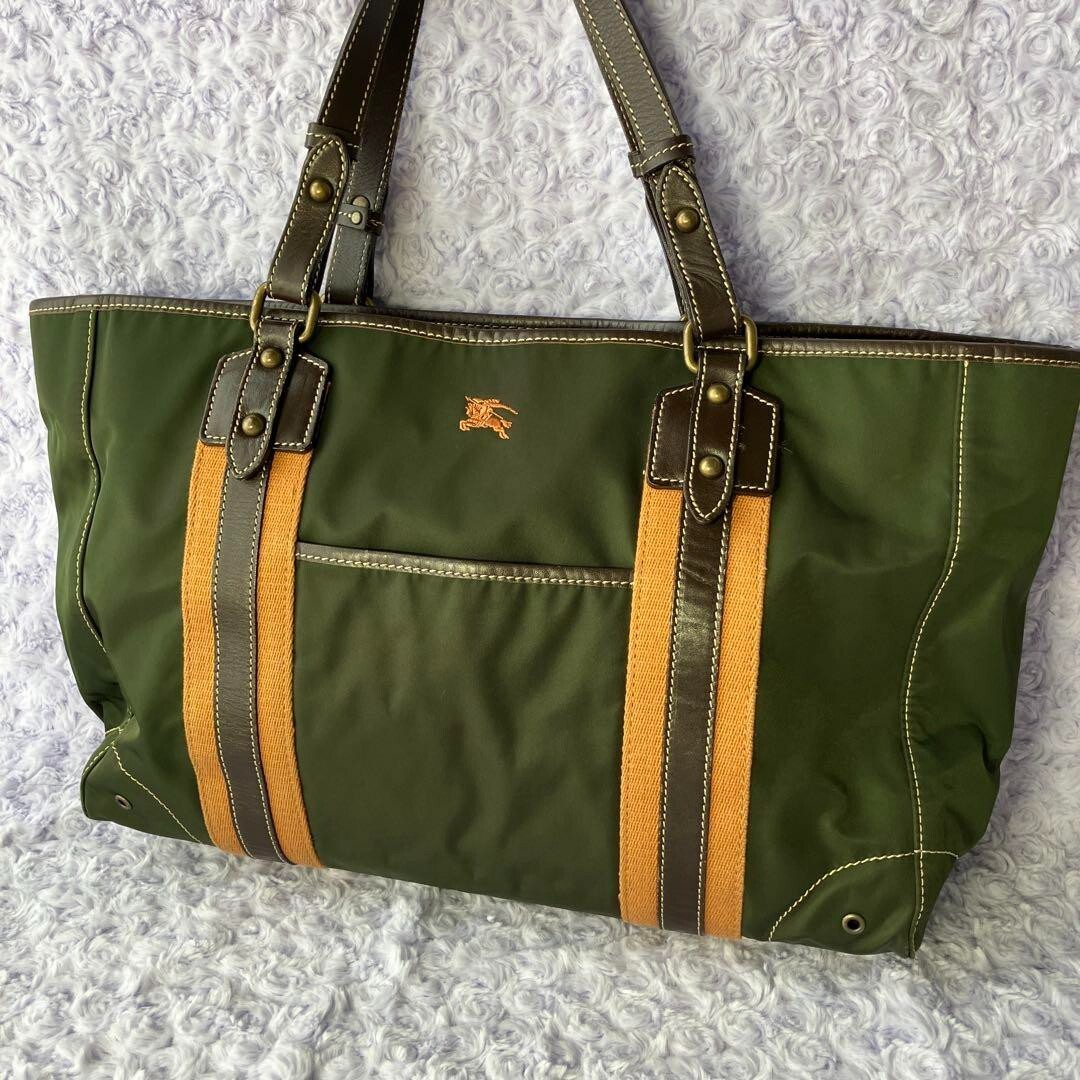 バッグ BURBERRY BLUE LABEL Hobo Horse Logo Burberry Blue Label Tote Bag Horse Logo Canvas Leather Women