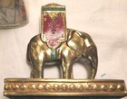 Old Pair Antique Ronson Elephant Bookends Metal Bronze Metalware Art Deco 1920s