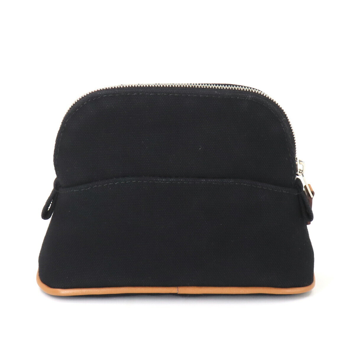 HERMES Bolide Pouch Mini Mini Cotton Canvas Leather Black