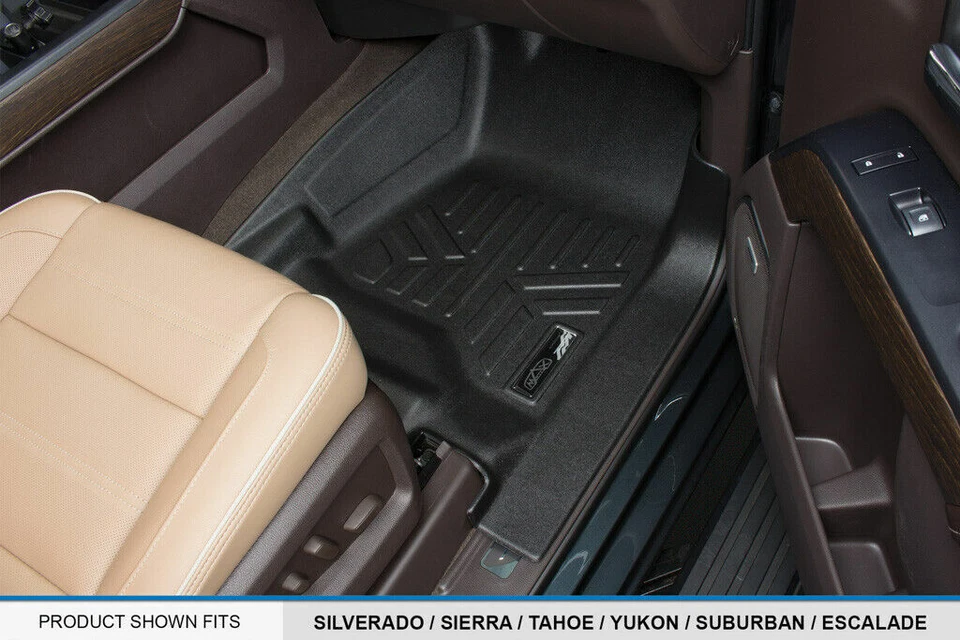 SMARTLINER Custom Fit Floor Mats Set All Weather 2015 Chevrolet Tahoe GMC Yukon - Image 3 of 4