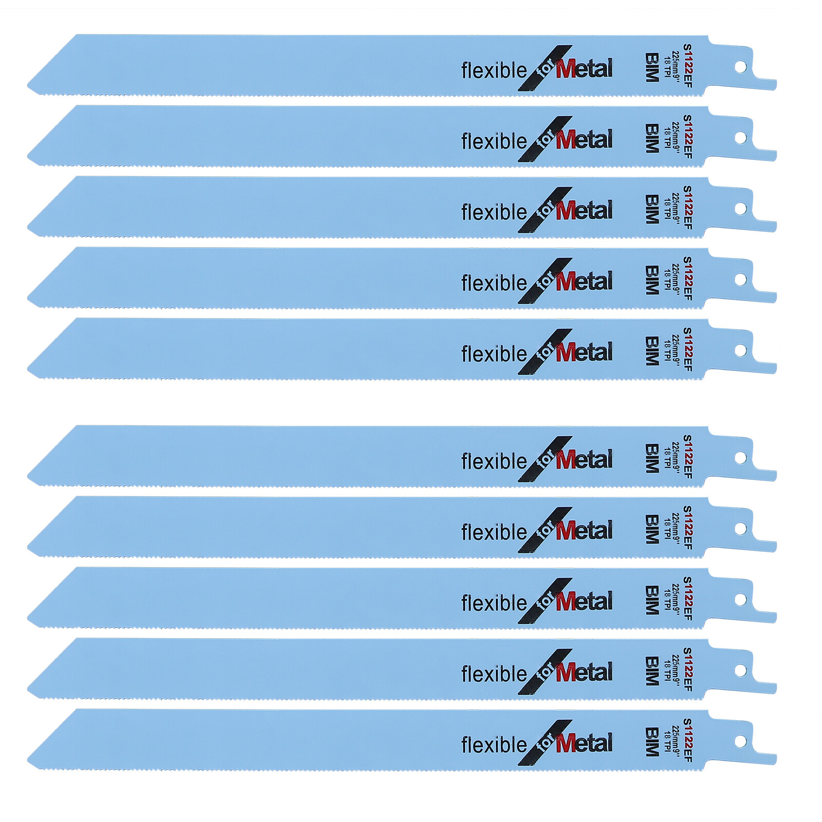 10X Reciprocating Saw Blades Set 225MM Metal Cutting For Bosch Dewalt
