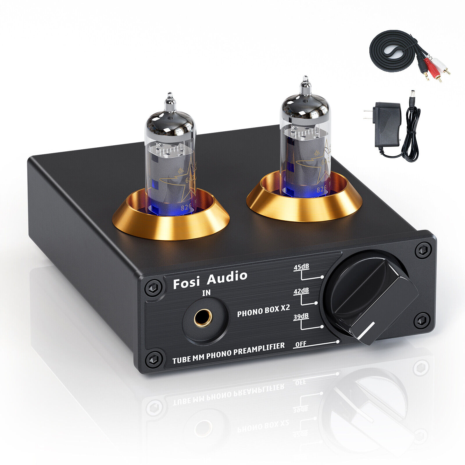 Fosi Audio Box X2 Phono HiFi Vorverstärker Mini Stereo Phonograph Vorverstärker