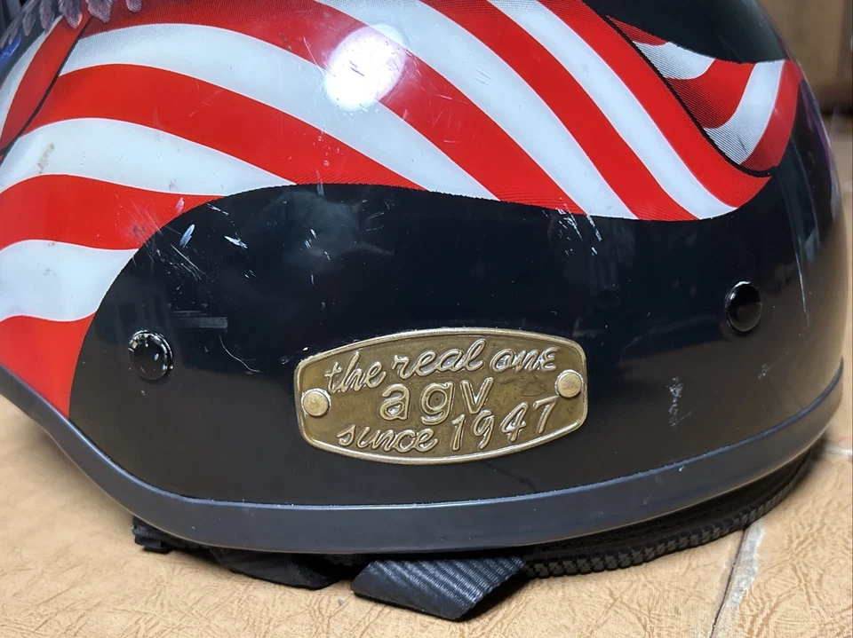 AGV THUNDER половина шлем с орлом и американский флаг Sz S от 2002 (ЧИТАТЬ) - Изображение 4 из 4