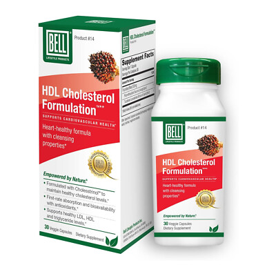 Bell Lifestyle HDL Cholesterol Formulation,Cardiovascular support,30 Veg Caps