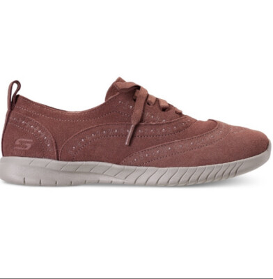 NIB Skechers Smart N Sassy Sneakers Womens Mauve Suede Casual
