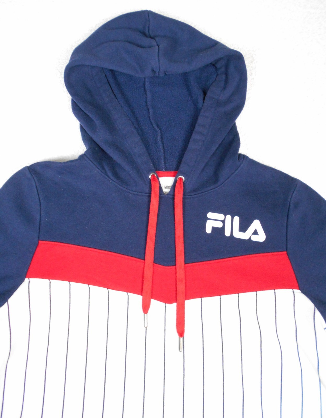 Fila Felpa con Cappuccio Donna Blu Rosso Gessato Tennis Medium (20X26)