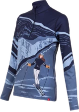 Krimson Klover Elevation Baselayer Zip Neck Top Women's Ski - Large - Blue - NEW
