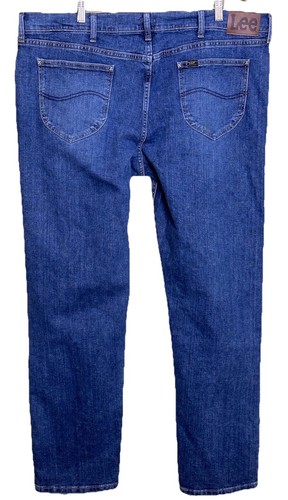 Lee Mens Jeans Regular Fit Straight Leg Comfort Stretch 42x34 Medium Wash - Picture 2 of 4