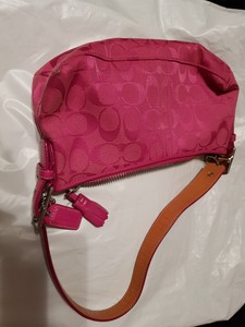 small pink coach purse