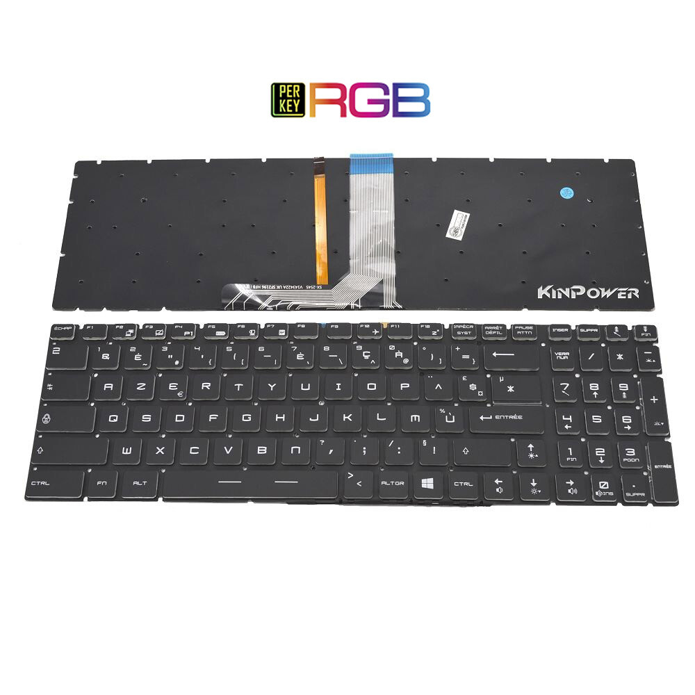 Clavier AZERTY Français pour MSI GS62 GS72 pour réparer les touches usées ou bloquées