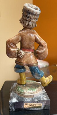 Vintage Fontanini dancing boy Figurine Genuine Carrara Marble