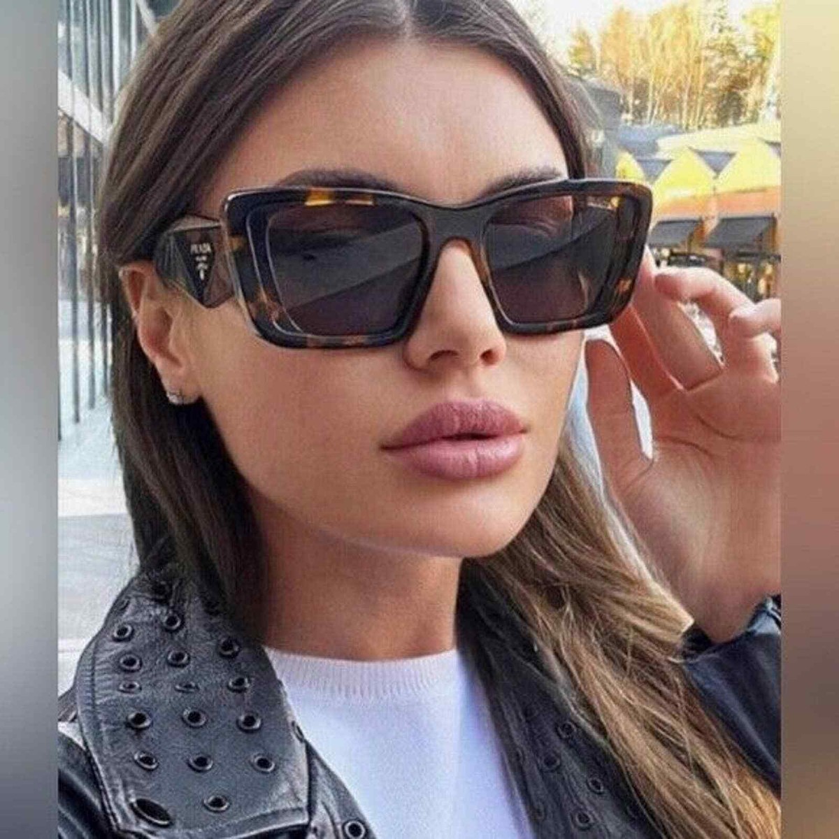 サングラス PRADA Woman Sunglasses Brown 0PR08YS 01V8C1 PRADA SYMBOLE PR 08YS 01V-8C1 Honey Havana Brown Lens Women