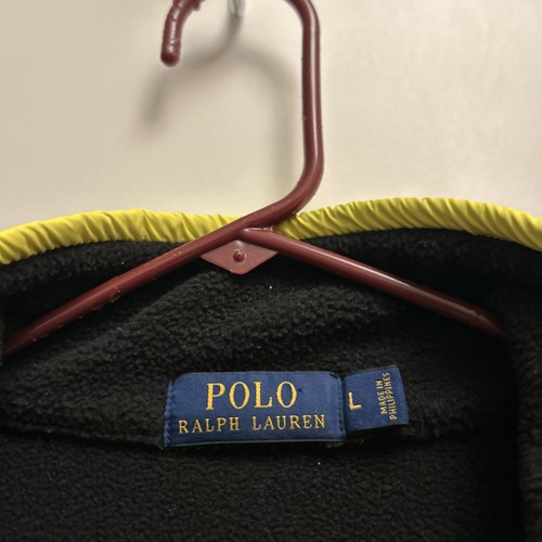 Polo Ralph Lauren Pony Black Performance Fleece 1/4 Zip Outdoors Large Pullover - Picture 8 of 12