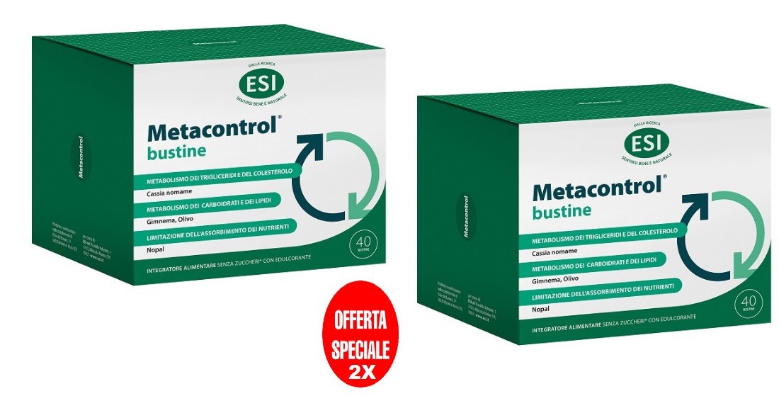 2X ESI Metacontrol 40+40 Bustine | Controllo Colesterolo e Trigliceridi