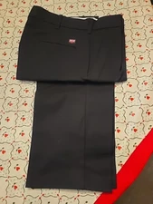 RED KAP Men's Industrial Pant 32" Waist 32" Length PT20 - Black, free shipping