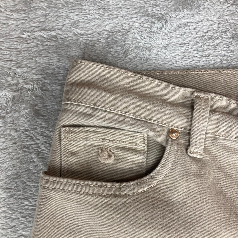 Pantalones de mezclilla para mujer Gloria Vanderbilt Amanda talla 14 beige pierna recta mezcla de algodón Foto 3 de 4
