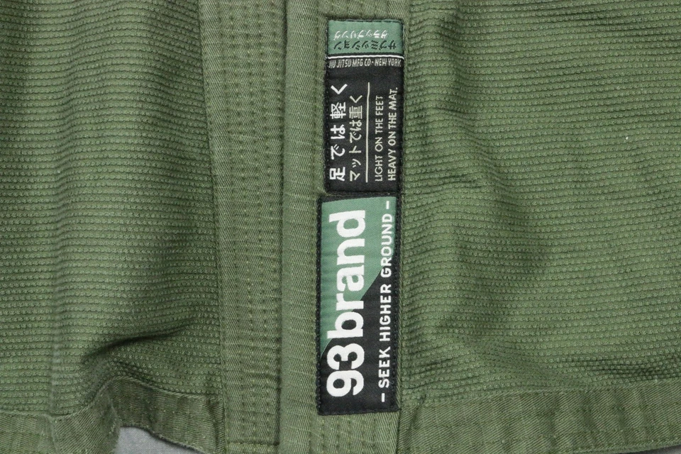 93brand BJJ Jiu-Jitsu Gi Kimono Set A1 Verde Oliva Chaqueta Pantalones Uniforme Para Hombres Foto 3 de 4