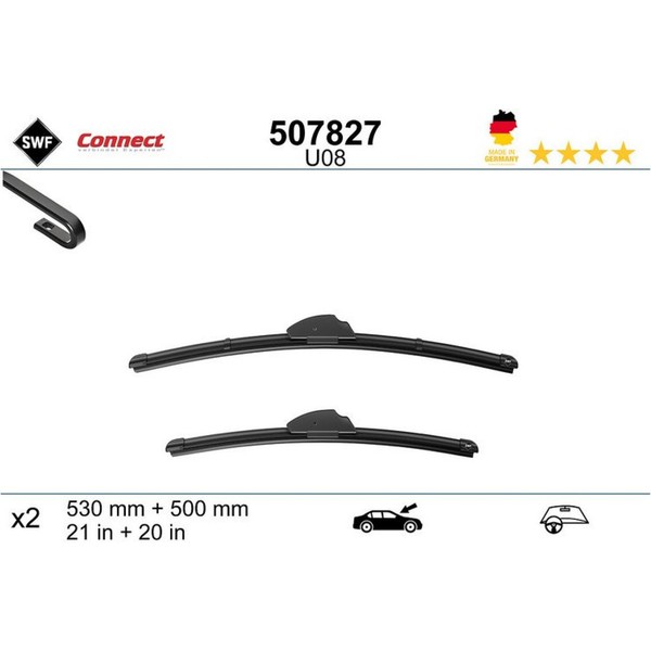 SWF 507827 Wischblatt FüR Audi Volvo Ford VW Skoda Chrysler BMW Mitsubishi 3 Z4-image