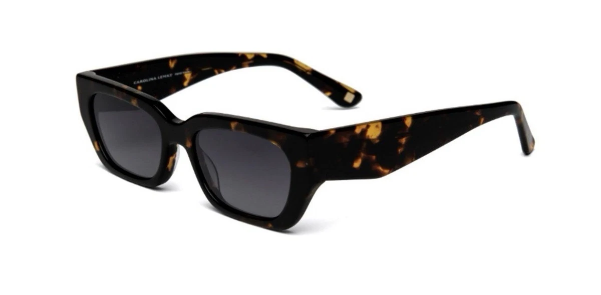 Carolina Lemke Roma Demi Women’s Square Sunglasses Brown Tortoiseshell Unisex Amazon.com: Piranha Glamour Square Women main image 4