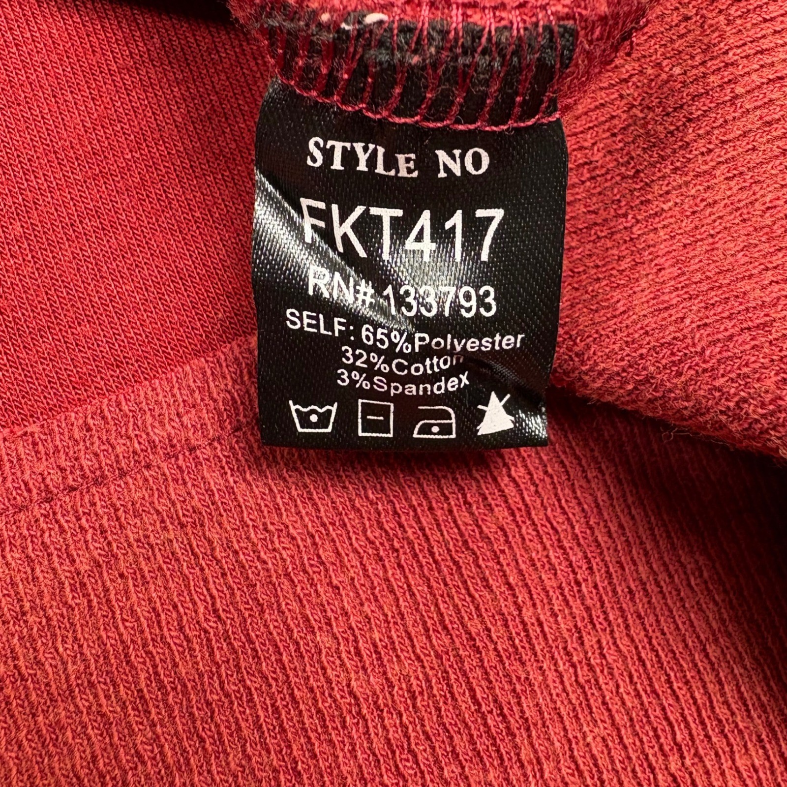 POL Patchwork Pullover Hoodie Womens Large Red Ru… - image 5