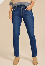NWT maurices Everflex  High Rise Stacked Waist Slim Straight Ankle Jean