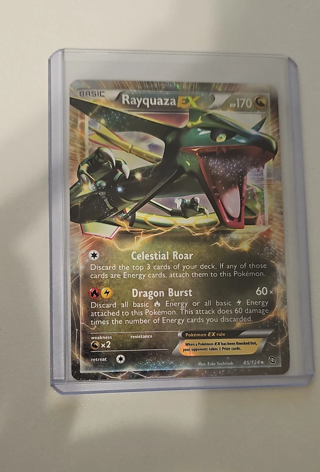Rayquaza EX 85/124 Dragons Exalted Holo