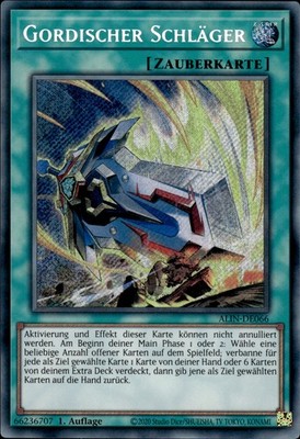 Gordischer Schläger ALIN-DE066 Secret Rare Alliance Insight Yugioh Deutsch